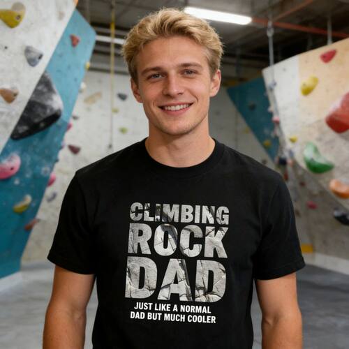 Funny Rock Climbing Dad Shirt Cool Bouldering Father Gift Te