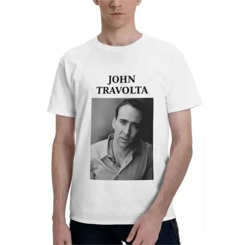 Summer tshirt men Nicolas Travolta... John Cage... WTF? Clas