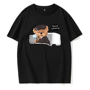 FP Neutral Style Summer Short Sleeved Cute Detective Teddy B
