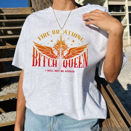 Fireheart Queen Aelin Shirt Throne of Glass Fan Tees High Qu