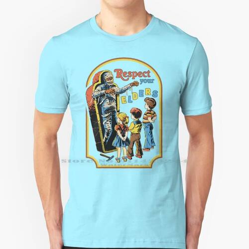Respect Your Elders 100% Cotton T Shirt Mummy Horror Retro V