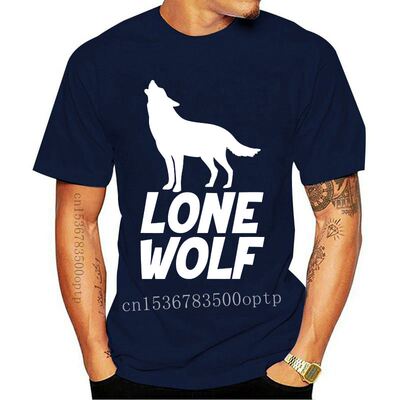New Lone Wolf Introvert Funny t-shirt Print 100% short sleev