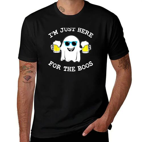 I’m Just Here For The Boos Funny Halloween Beer Drinking T-