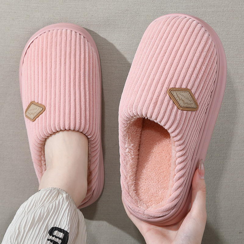 踩屎感棉拖鞋女士秋冬季保暖毛绒