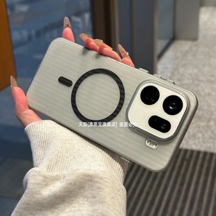 适用OPPOFindx9手机壳findx8ultra超薄磨砂findx7pro瓦楞纹x8s十全包防摔Magsafe磁吸充电x9por男女x8保护套