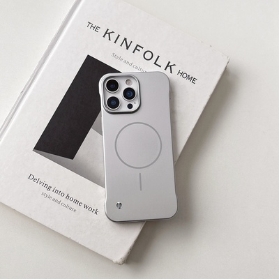 超薄无边框半包硬壳磁吸充电