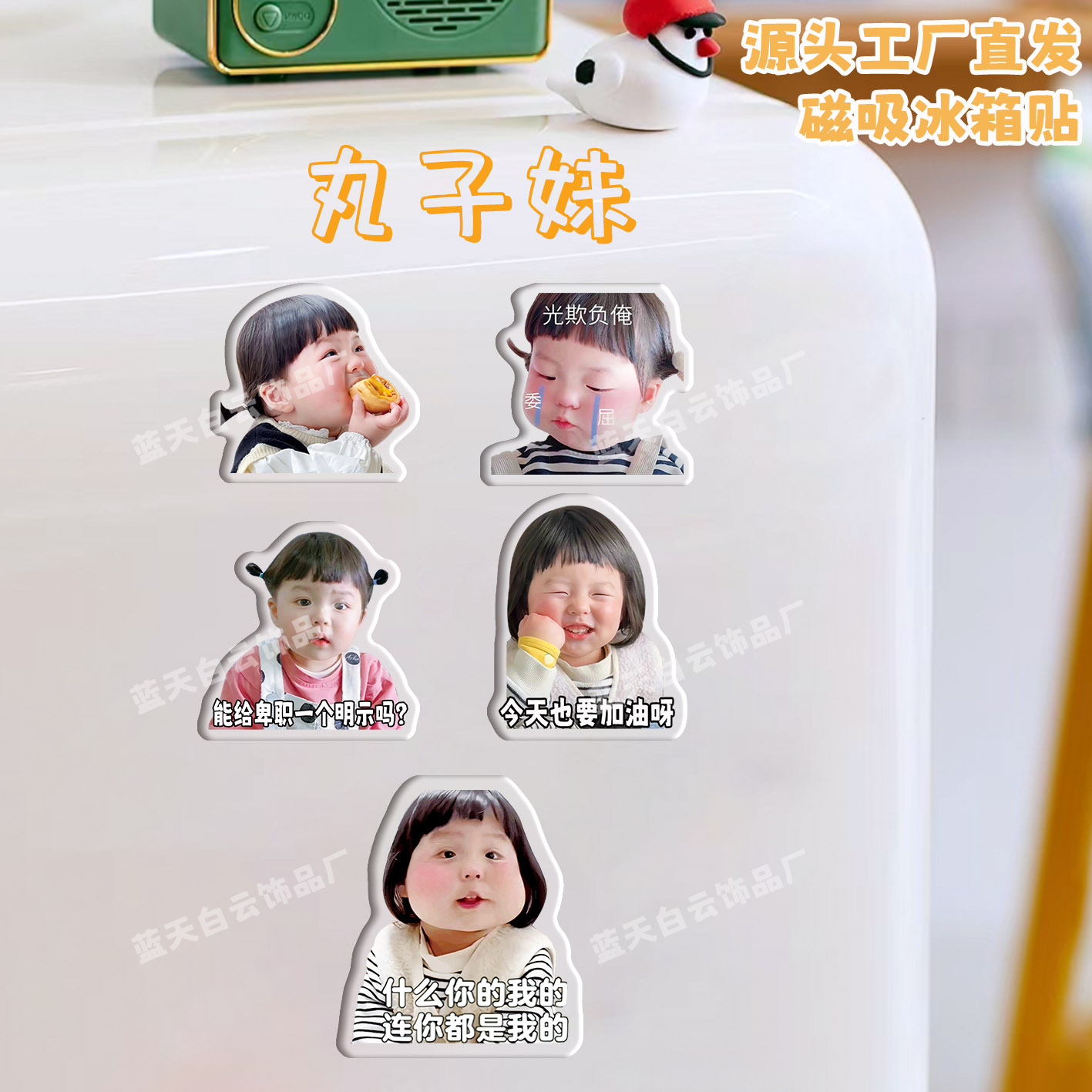 王迦禾丸子妹冰箱贴磁吸