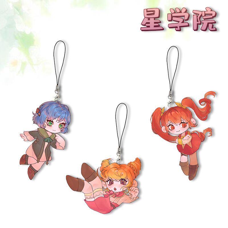 星学院可爱周边亚克力手机链