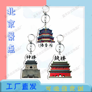 北京文创周边挂件城市景区纪念品景点纪念特色钥匙扣定制批量批发