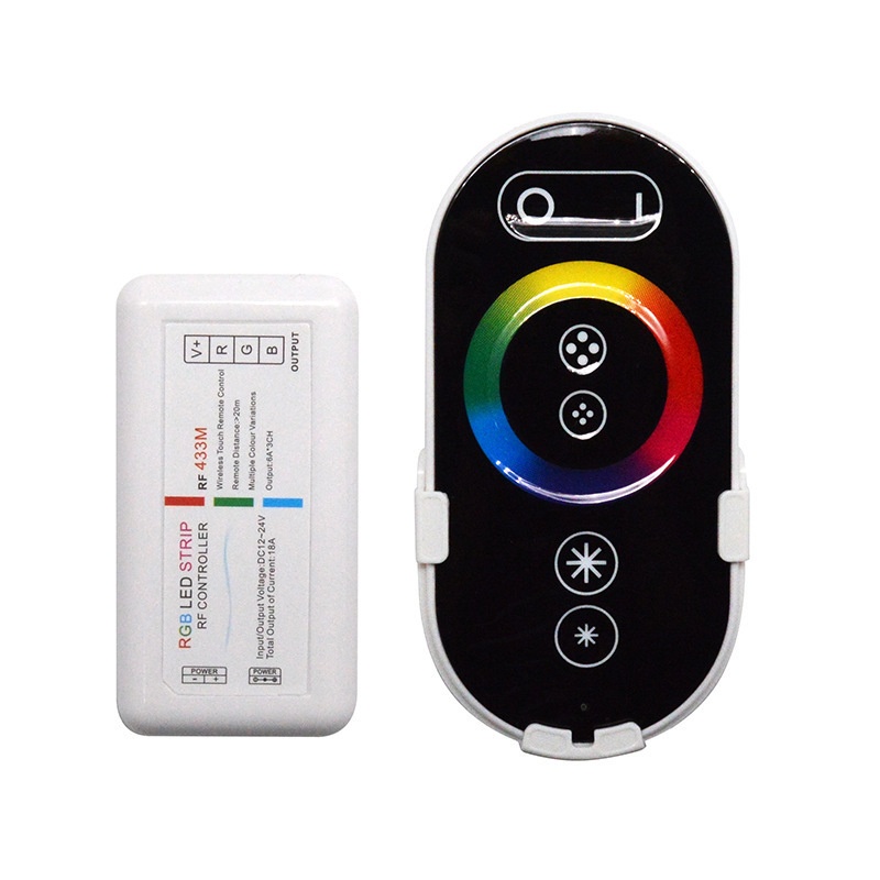 rgb灯带控制器 rf led遥控器 5050灯串调光器 触摸七彩调光模块