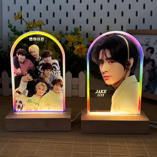 沈载伦李羲承西村力LED木底座小夜灯牌92