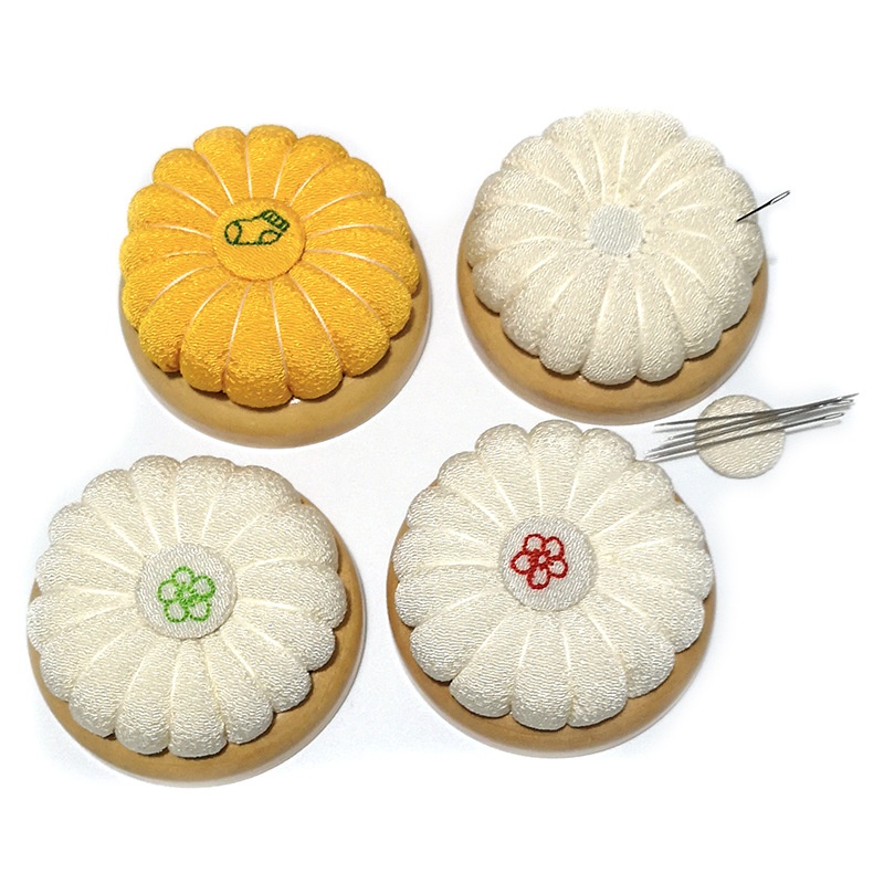 跨境南瓜型吸针器实木底针插十字绣花磁吸针扎针垫磁力插针包E519