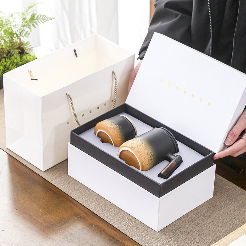 办公杯带盖内胆茶叶罐陶瓷茶杯礼盒套装伴手礼品厂家直销加印logo,餐饮具,茶具礼盒,淘宝优惠券,粉丝福利购,淘宝优惠卷