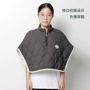 日式 防泼水毛绒护肩颈椎坎肩月子睡觉护颈肩女加厚肩膀保暖披肩