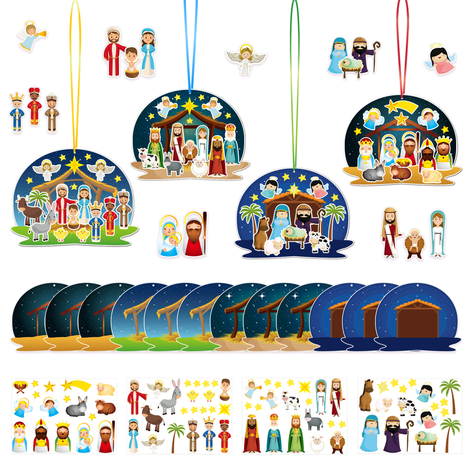Children's cartoon Christmas party DIY decorative stickers