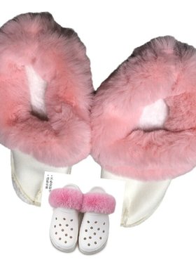 1pair Hole Shoes Velvet Liner Winter Cotton Sleeve Plush Inn