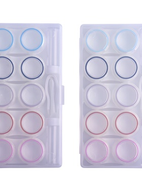 Contact lens PP display box with two bottles and 5 pairs