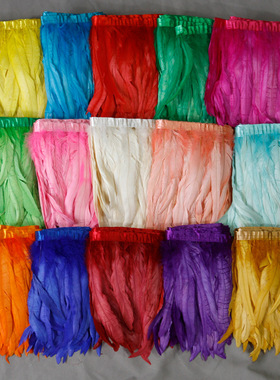 2Meters 25-30CM Rooster Tail Feather Ribbon Chicken Feather