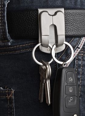 Pc Stainless Steel Keyring Security Clip On Heavy Duty Belt
