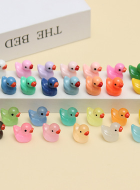 Colorful Duck DIY Resin Jewelry Accessories Small Ornaments