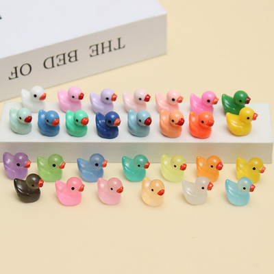 Colorful Duck DIY Resin Jewelry Accessories Small Ornaments