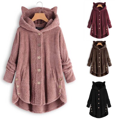 Autumn Winter Coat Woman Warm Plush top jacket for women
