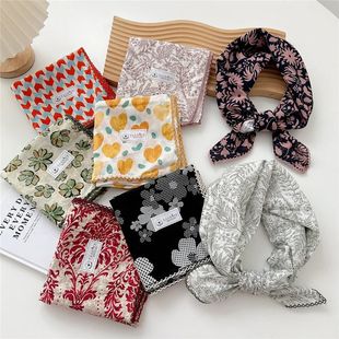 g Scarfs Square Headband Cute Bandana Head Hair Scarf Female