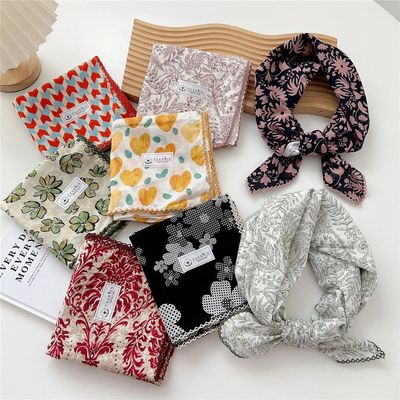 g Scarfs Square Headband Cute Bandana Head Hair Scarf Female