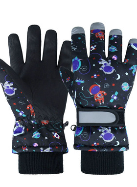 Winter Children Ski Gloves Thicken Waterproof Kids Gloves