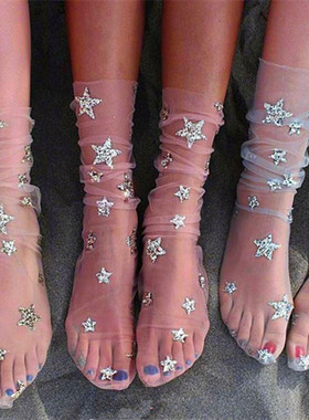 rs Socks Ladies Transparent Mesh Fishnet Socks Hosiery Socks