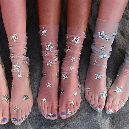 rs Socks Ladies Transparent Mesh Fishnet Socks Hosiery Socks