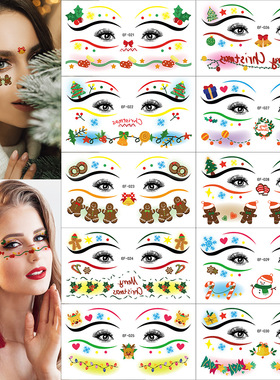Christmas Eye Makeup powder blusher Face Sticker Tattoo Stic