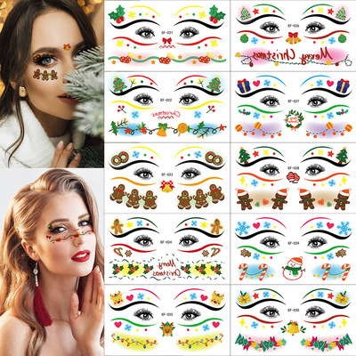 Christmas Eye Makeup powder blusher Face Sticker Tattoo Stic