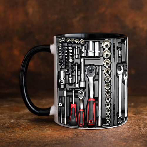 3D Toolbox Multi-Purpose Ceramic Mug Creative Space Design