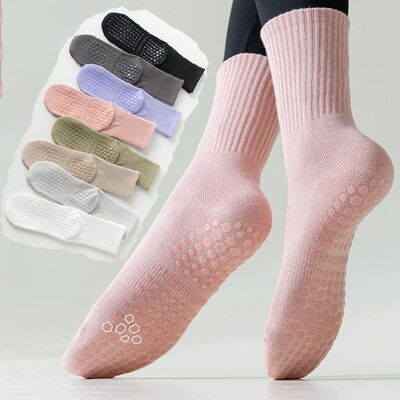 e Non-slip Fitness Indoor Gymnastic Training Floor Sock Long