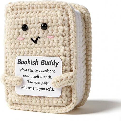 Handmade Crochet Positive Book Hook Knitted Yarn Doll