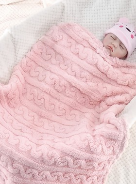 Newborn baby blanket, flannel thick absorbent soft blanket