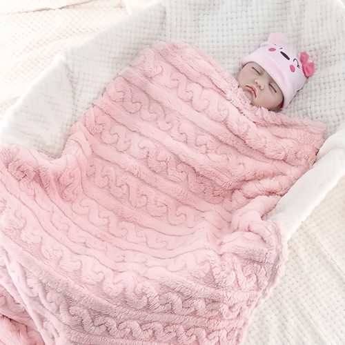 Newborn baby blanket, flannel thick absorbent soft blanket