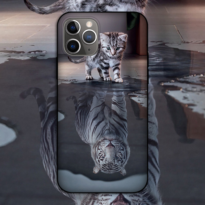 iPhone16ProMax创意猫咪14Promax手机壳XR适用17苹果12/XS心有猛虎细嗅蔷薇15plus