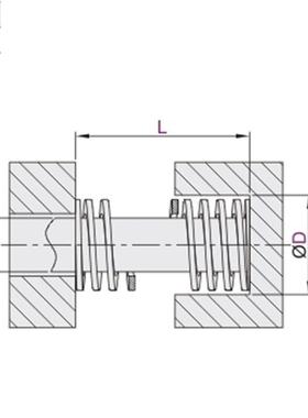 怡合YSIH-D10/12.5/16/20/25/32-L25 ISO 达标准矩形弹簧 (红色)