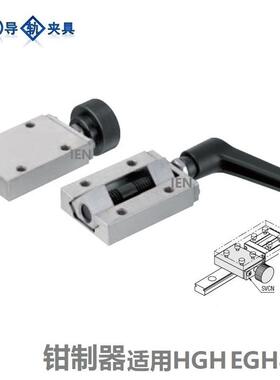 限位导轨锁紧 钳制器夹具SVCK扳手型旋钮型SVCN24 28 30 33 36 42