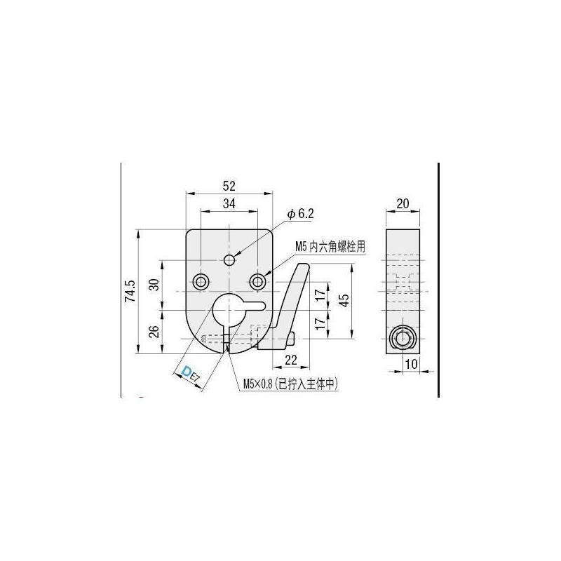 DPQK大型位置显示器用夹板 标准型