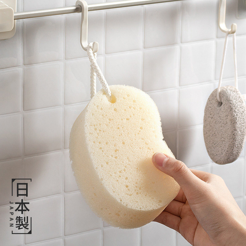日本进口宝宝洗澡海绵擦儿童婴儿搓背搓泥搓澡神器柔软沐浴棉浴擦