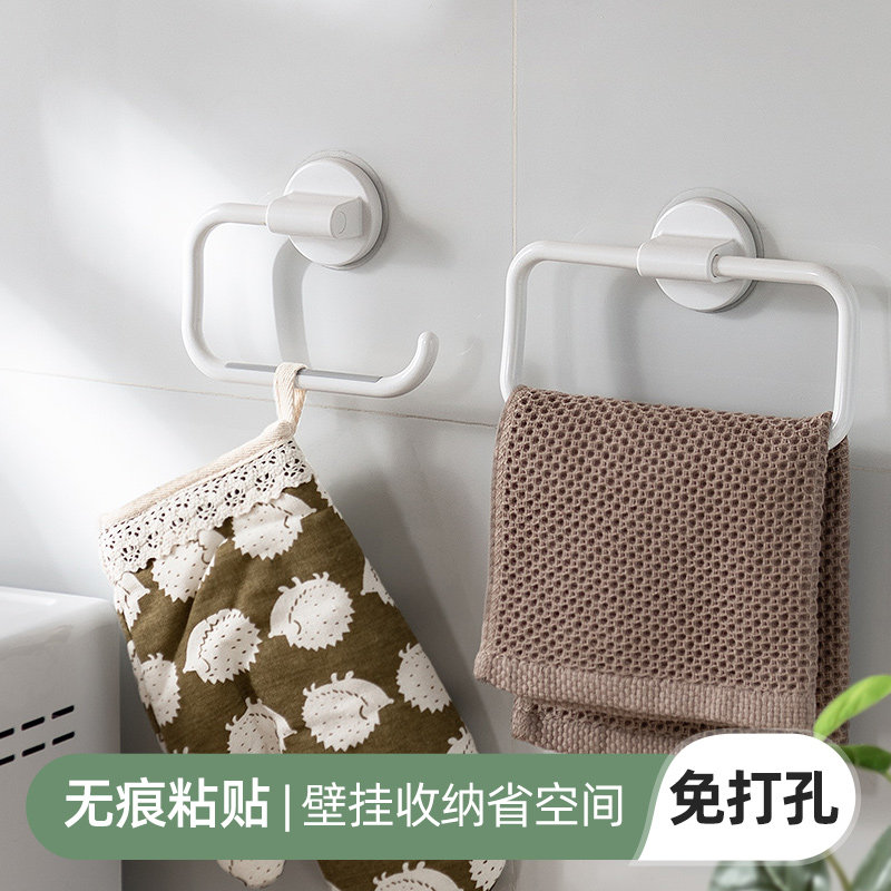 毛巾架免打孔壁挂晾洗碗布置物架图片
