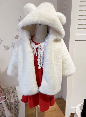 2025新款新年宝宝过年衣服儿童冬装男童加厚保暖棉衣女童毛毛