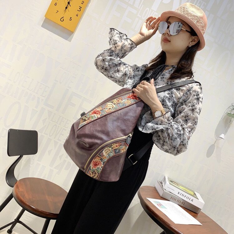 2026新款包包女款复古中国风刺绣搭配旗袍手提斜挎双肩背包聚