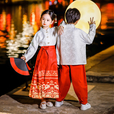 2025新款儿童演出服小学生中国风幼儿园文艺合唱国学服男女童