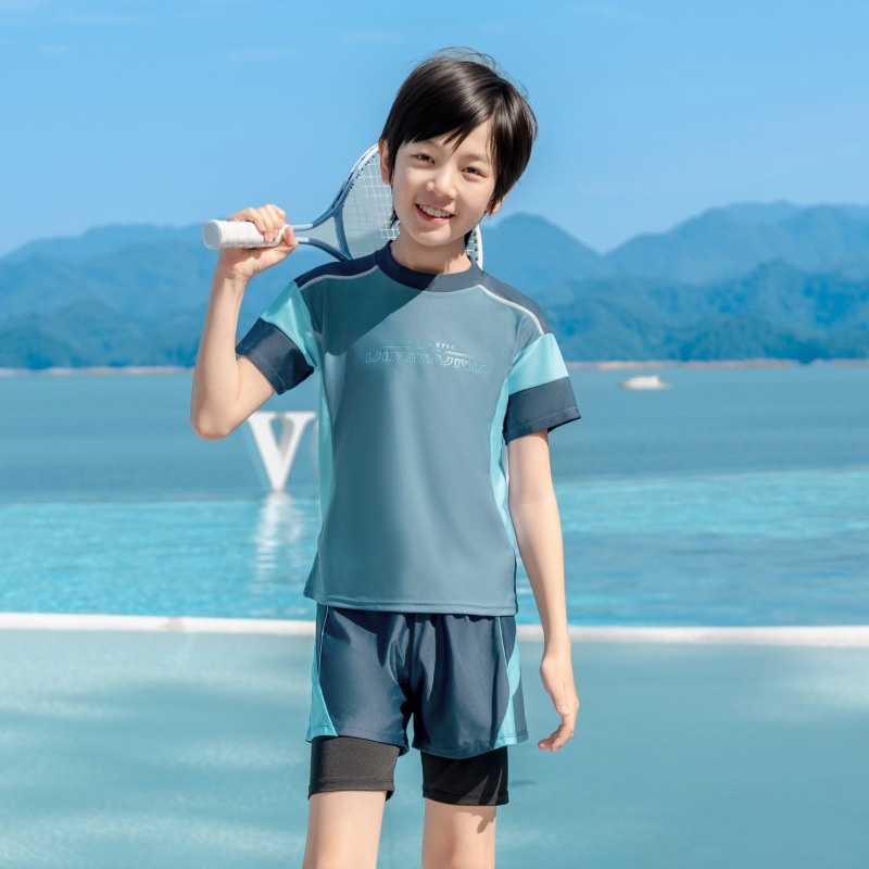 2025新款儿童泳衣男童分体2025新款中大童分体速干泳裤泳