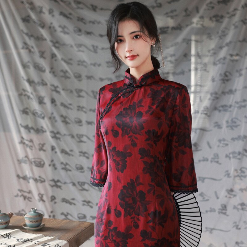 2026新款性感结婚年轻款改良旗袍礼服唐装修身气质高端连