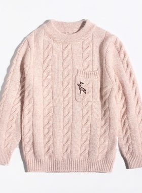 2025新款小羊跳跳福利款儿童羊绒衫宝宝毛衣休闲针织衫加厚保